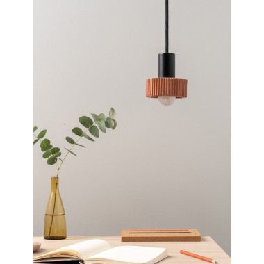 Hängelampe elegant – plissiert und farbenfroh [S5] 