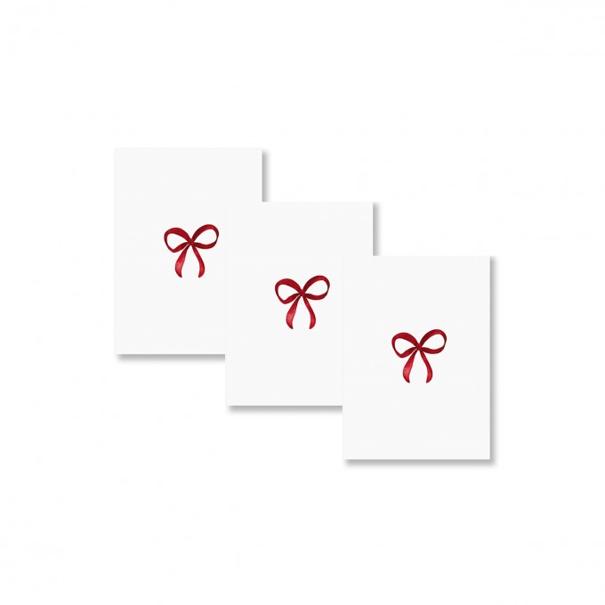 Postkarte Schleife, 3er-Set - SANS