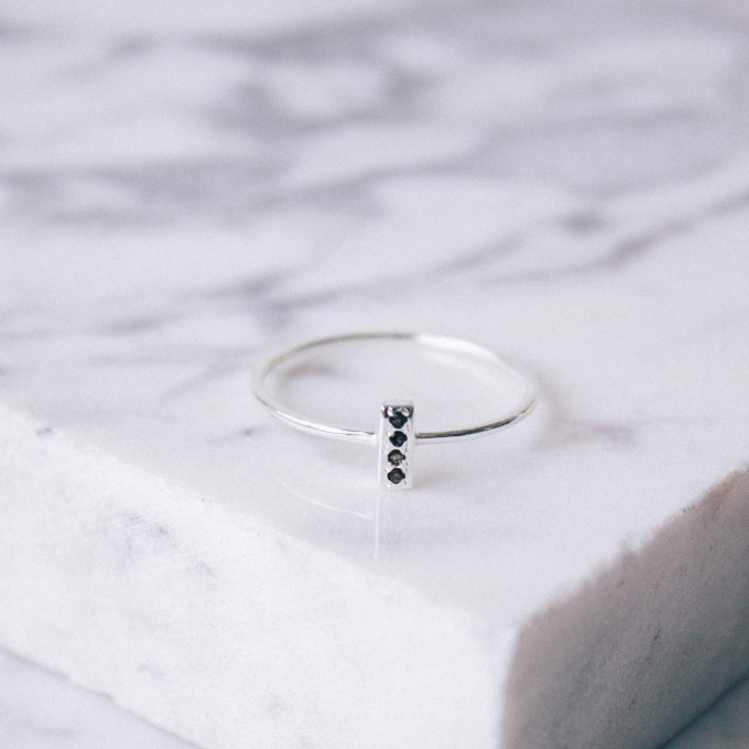 iloveblossom FOUR-STEP BAR RING // silver