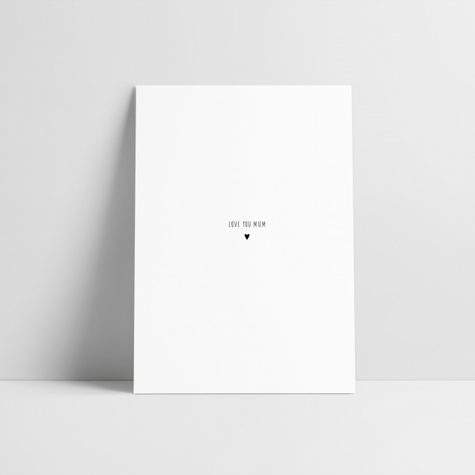 Love is the new black - Postkarte "Love you Mum"