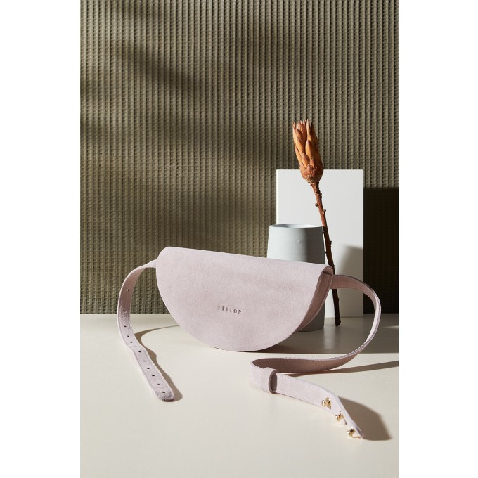 LELLOR Halfmoon Bag "Dusty Mauve"