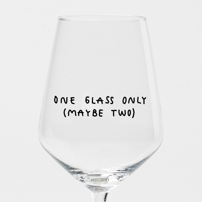 "One Glass Only (Maybe Two)" Weinglas by Johanna Schwarzer × selekkt