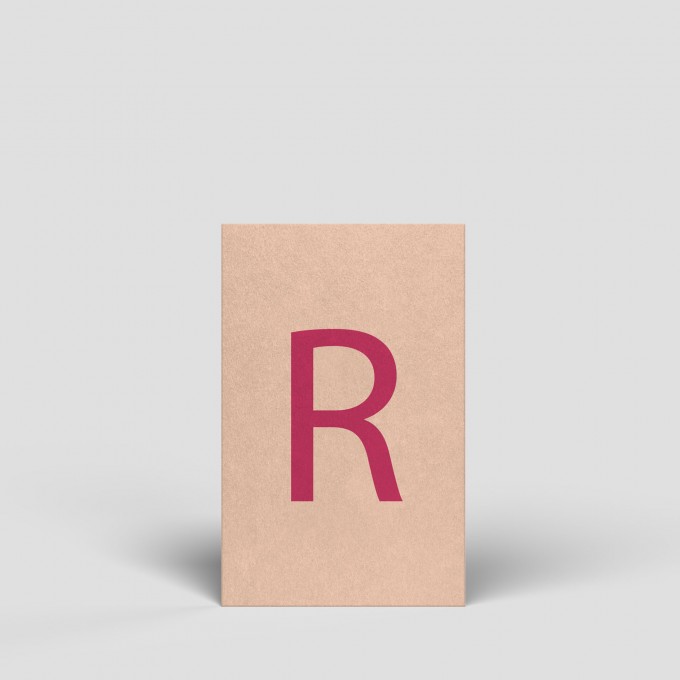 Midikarte - Buchstabe R - Nr. 179 - Naturbedacht