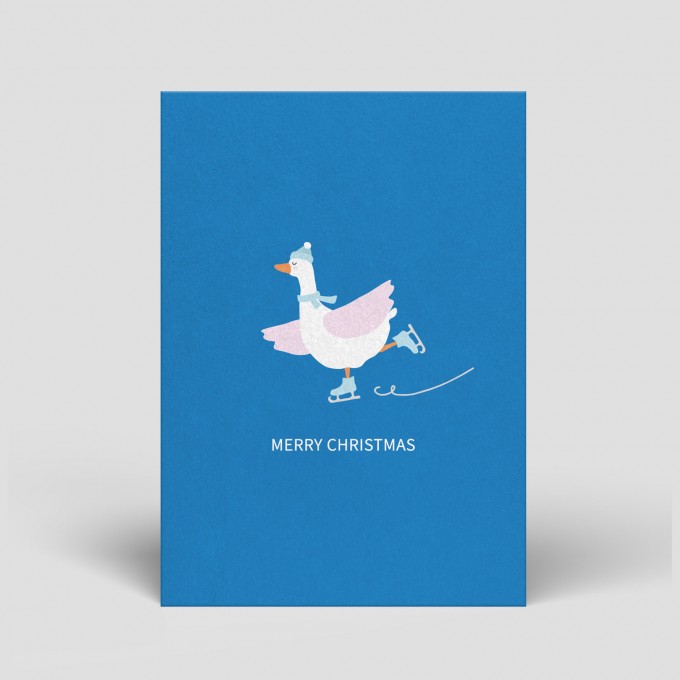 Weihnachtskarte - Schlittschuhe - Nr. 334 - Naturbedacht