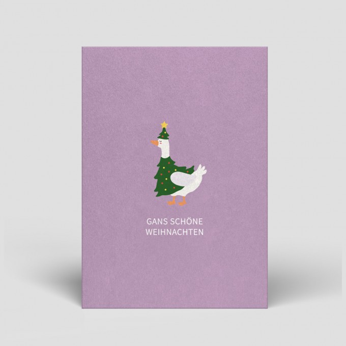 Weihnachtskarte - Gans - Nr. 335 - Naturbedacht