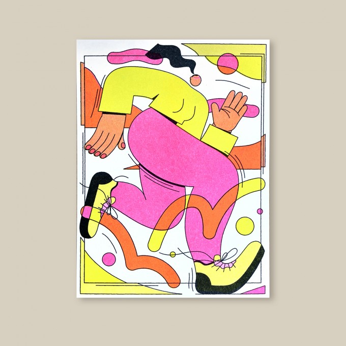 Anne Albert – Move – Riso-Print – 12,4 x 16,6 cm