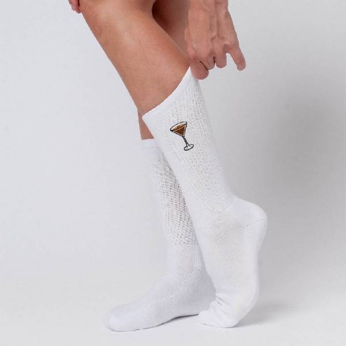 Espresso Martini | Bestickte Bio Baumwoll Socken | Fashion Drinks