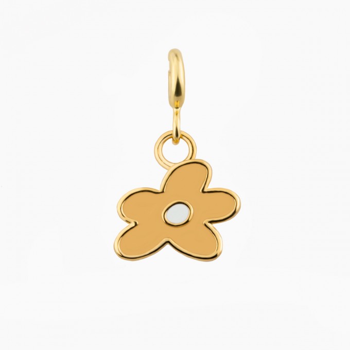 Blume Charm Anhänger aus Gold Vermeil | Paeoni Colors