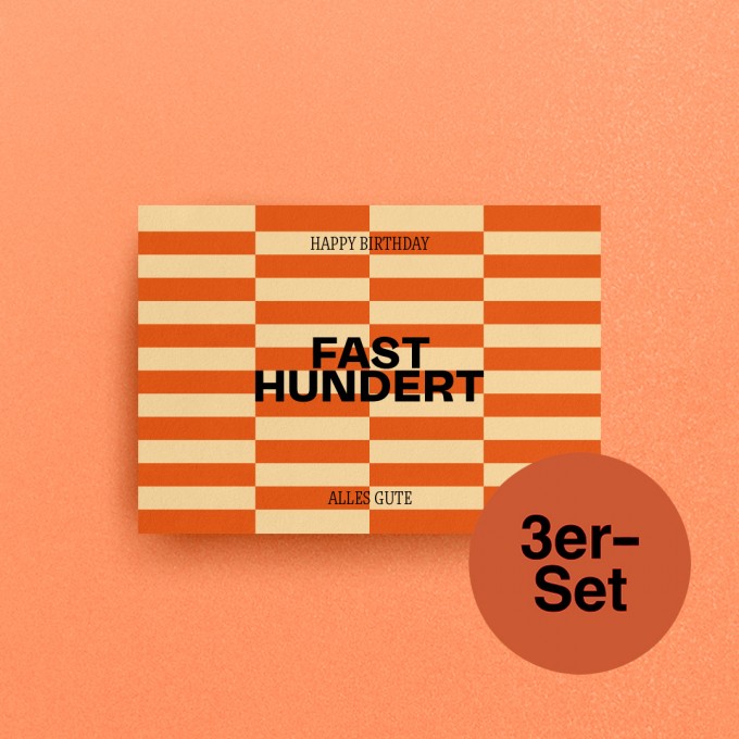 "Fast Hundert" Geburtstagskarten, A6 – studio ciao, 3er-Set