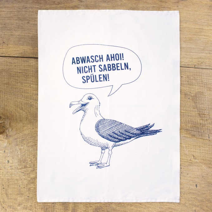 Geschirrtuch "Abwasch Ahoi - Möwe"